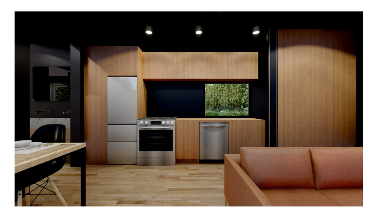 Prefab1® Modern ADU 420 sq. ft. Luxury Tiny Home 1-Bed, 1-Bath Modular Backyard House Energy-Efficient and Stylish