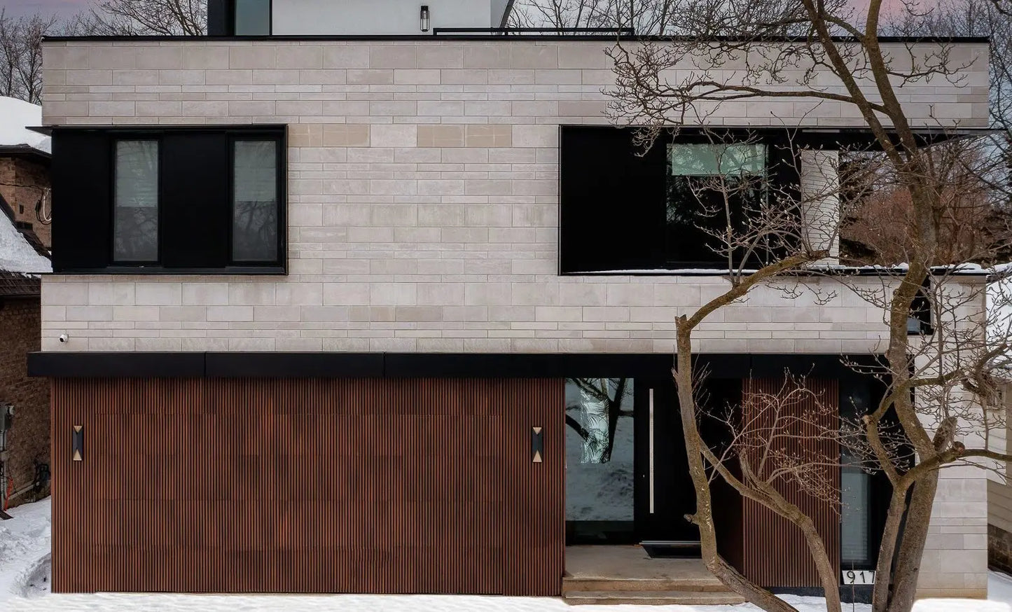 10 × 8 Custom Modern Invisible Garage Door