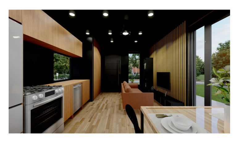 Prefab1® Modern ADU 420 sq. ft. Luxury Tiny Home 1-Bed, 1-Bath Modular Backyard House Energy-Efficient and Stylish