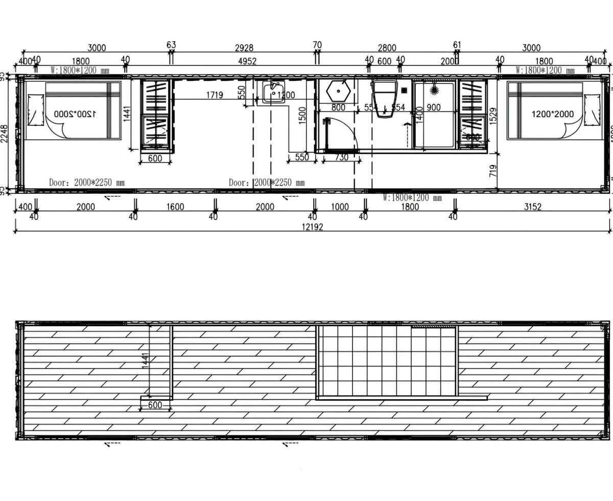 Prefab1 640 sq. ft. 2-Story Modern Luxury Container Home – Fully Installed, Turnkey Solution