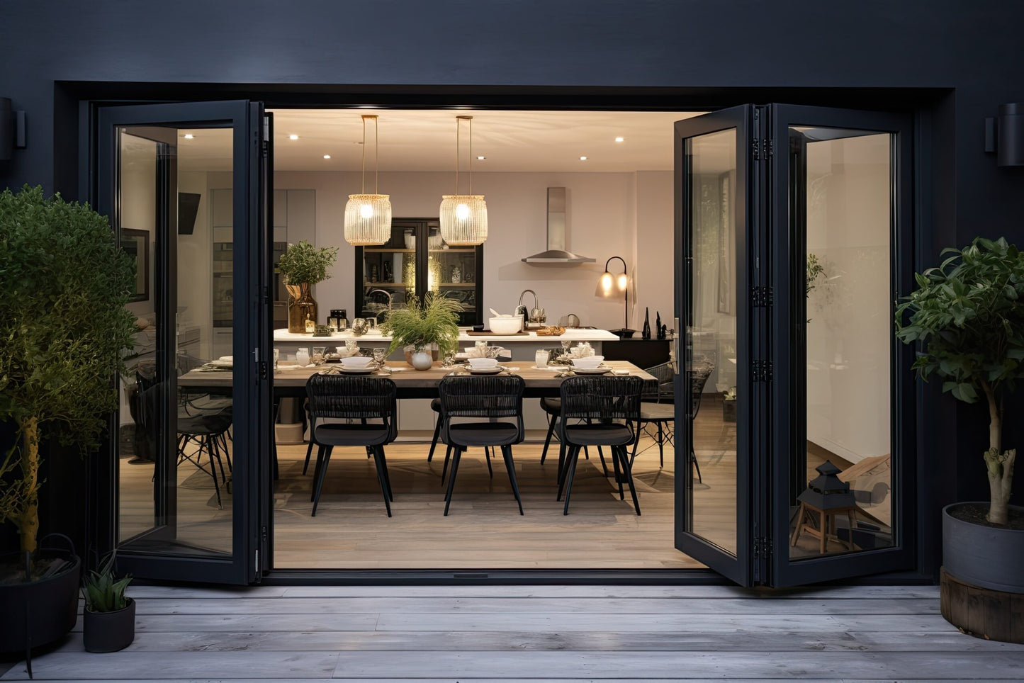 Private: 168in x 96in Aluminum Bifold Door