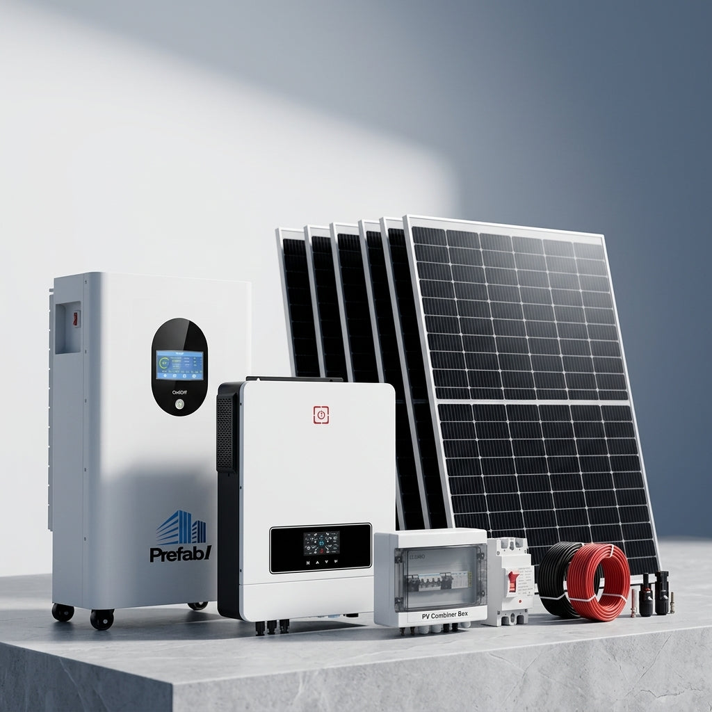 Prefab1 50kW home solar system components