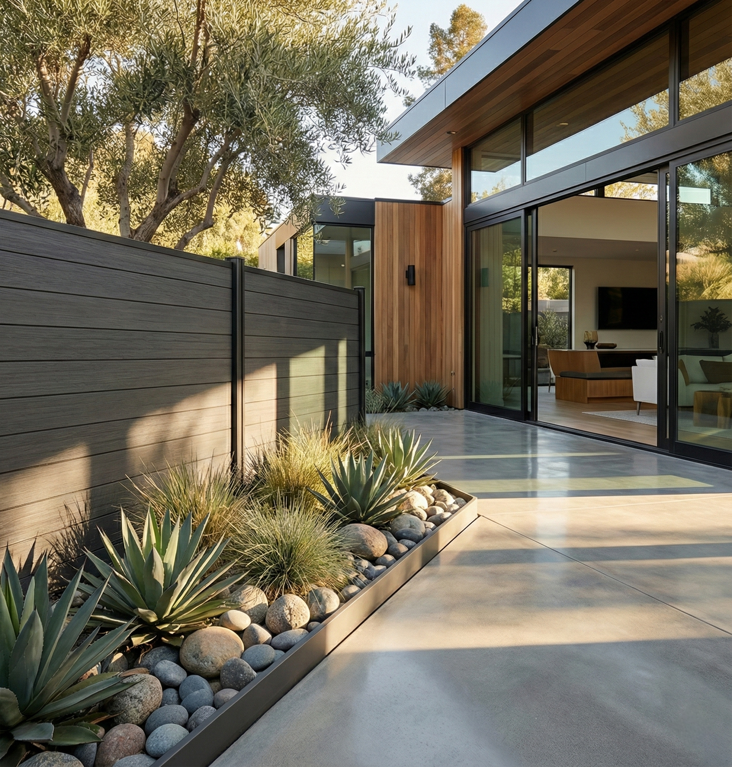 72in x 72in Modern Composite Privacy Fence