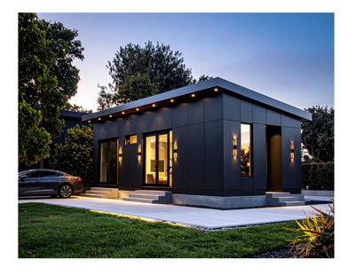 Prefab1® Modern ADU 420 sq. ft. Luxury Tiny Home 1-Bed, 1-Bath Modular Backyard House Energy-Efficient and Stylish