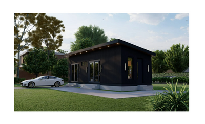 Prefab1® Modern ADU 420 sq. ft. Luxury Tiny Home 1-Bed, 1-Bath Modular Backyard House Energy-Efficient and Stylish