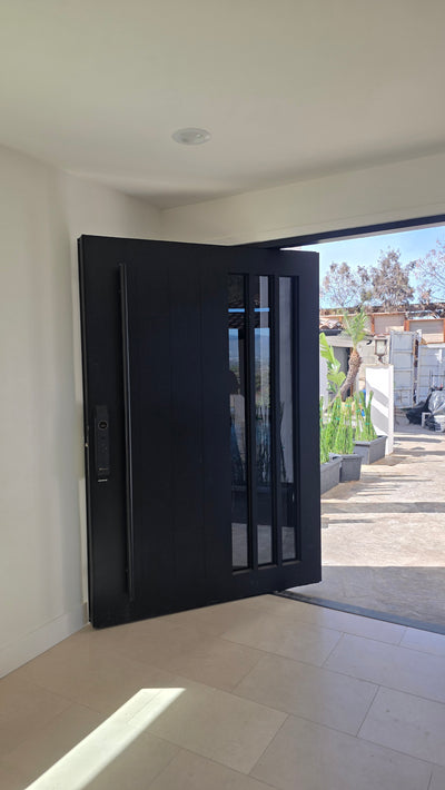 Prefab1, Custom Aluminum, Modern Pivot Front Door | Pre-Hung Exterior Entryway