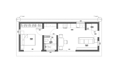 Prefab1® ADU, Prefab Home, Prefab House – Modern 800 Sq. Ft. Two-Story 2 Bedrooms