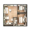 Prefab1® ADU-360 sq. ft. Luxury 2-Bed, 1-Bath Modular Home-Backyard House, Guest Suite