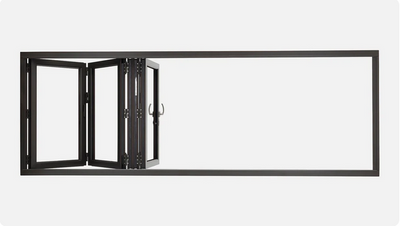 96in x 36in Aluminum Bifold Window
