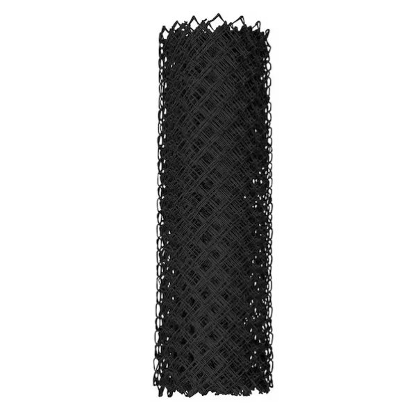 Black PVC-Coated Chain Link Fence Fabric - 6ft ft. x 50 ft. - 11.5 Gauge Core, Weather & Rust Resistant