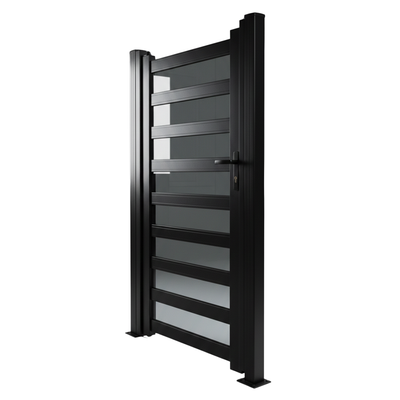 Modern Aluminium Glass Pedestrian Entry Gate