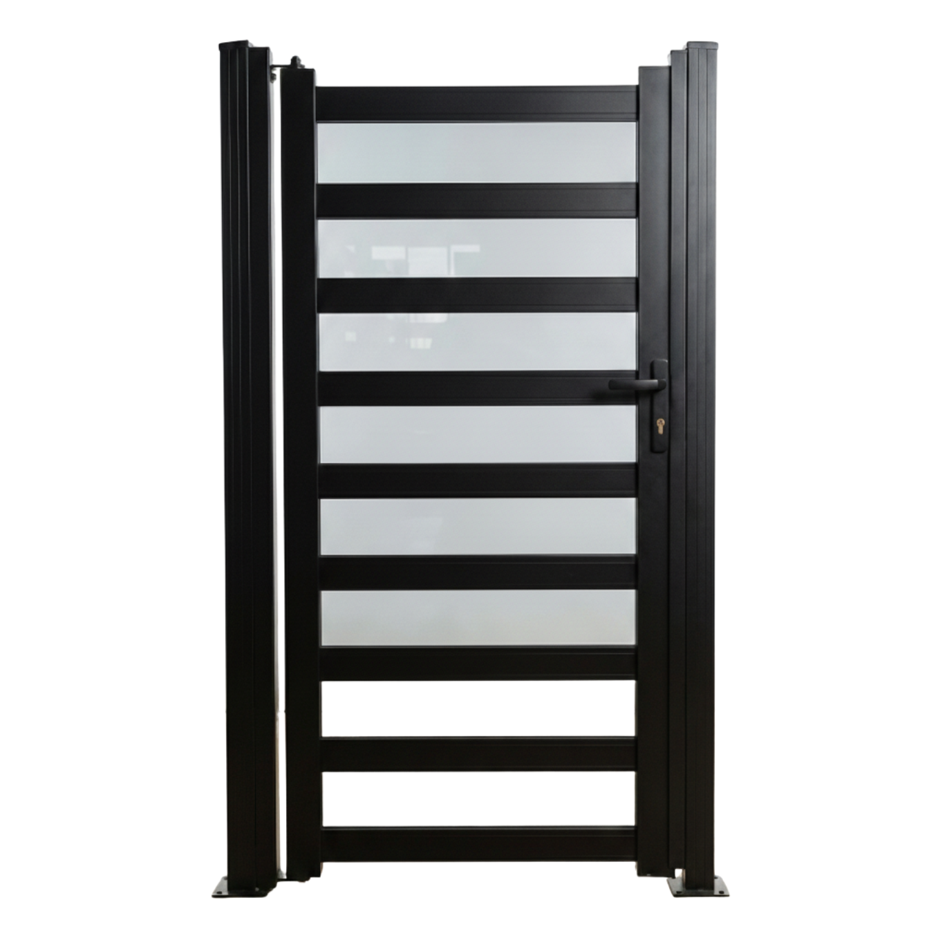 Modern Aluminium Glass Pedestrian Entry Gate