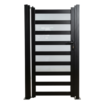 Modern Aluminium Glass Pedestrian Entry Gate