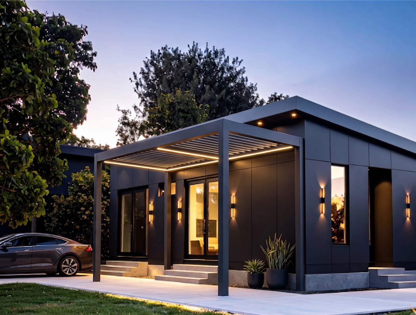 Prefab1® Modern ADU 490 sq. ft. Luxury Tiny Home 1-Bed, 1-Bath – Fully Installed, Turnkey Solution