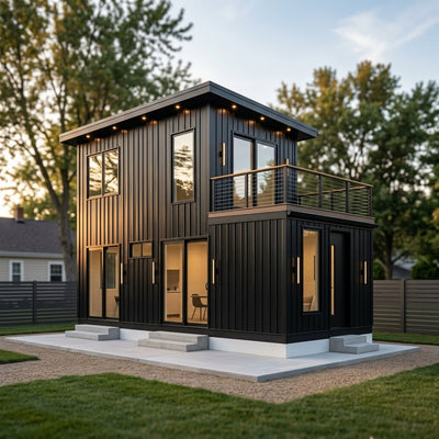 Prefab1® ADU, Prefab Home, Prefab House – Modern 800 Sq. Ft. Two-Story 2 Bedrooms