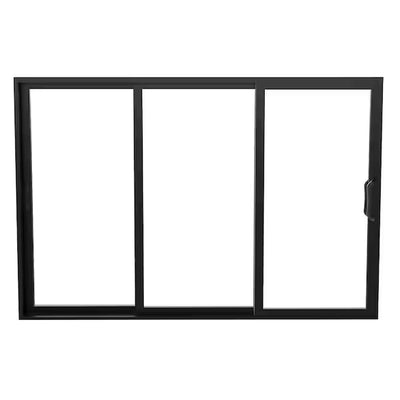 120in x 80in Black Aluminum Multi Sliding Door