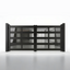 Modern Aluminum & Glass Double Driveway Gate