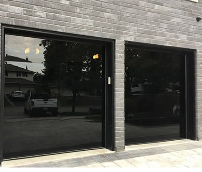 16 × 7 Custom Modern Glass Garage Door | Full-View Aluminum