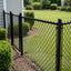 Black PVC-Coated Chain Link Fence Fabric - 4ft ft. x 50 ft. - 11.5 Gauge Core, Weather & Rust Resistant